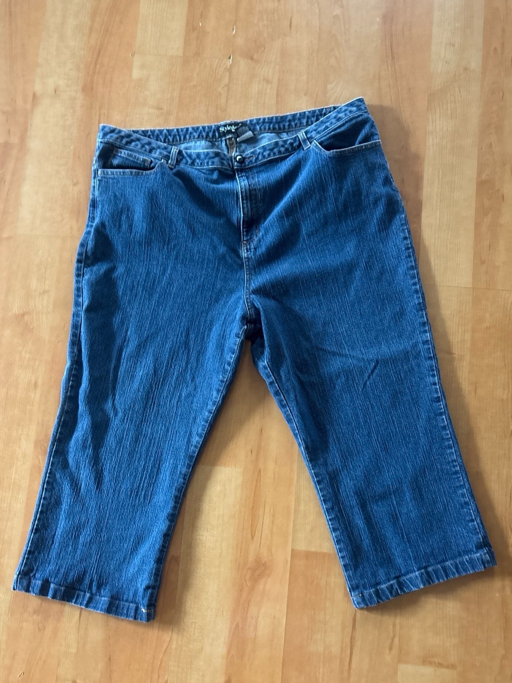 Style & Co Dark Wash Stretch Capri Jeans Women’s Size 24WR Y2K